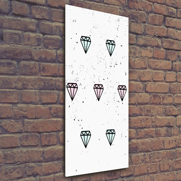 Quadro acrilico verticale Diamanti