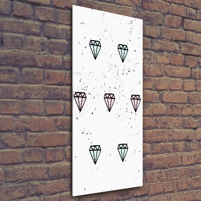 Quadro acrilico verticale Diamanti