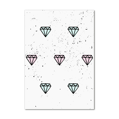 Quadro acrilico verticale Diamanti