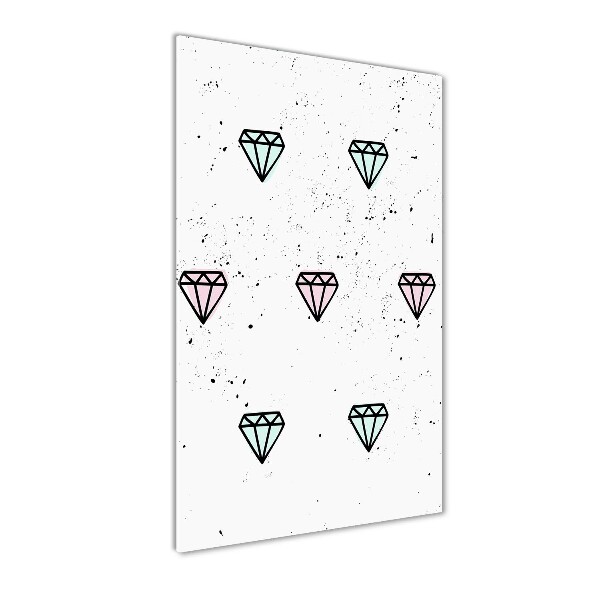 Quadro acrilico verticale Diamanti