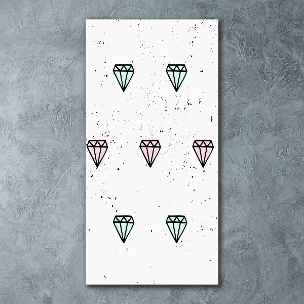 Quadro acrilico verticale Diamanti