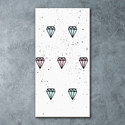 Quadro acrilico verticale Diamanti