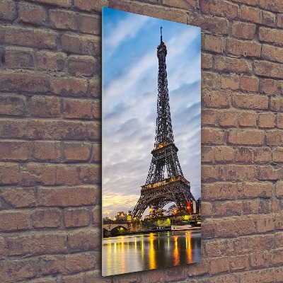 Quadro stampa su vetro acrilico verticale Torre Eiffel Parigi