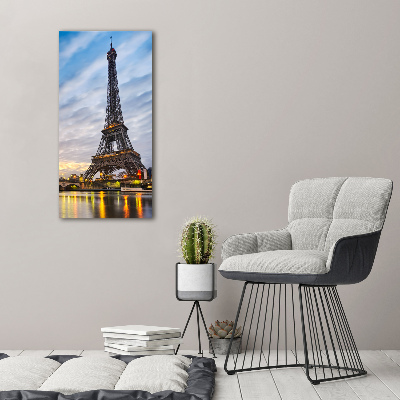 Quadro stampa su vetro acrilico verticale Torre Eiffel Parigi