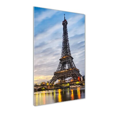 Quadro stampa su vetro acrilico verticale Torre Eiffel Parigi