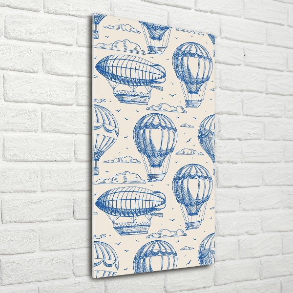 Quadro acrilico verticale Dirigibili e mongolfiere