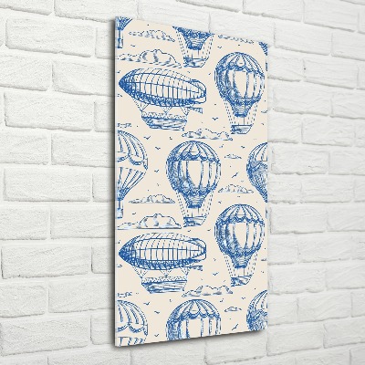 Quadro acrilico verticale Dirigibili e mongolfiere