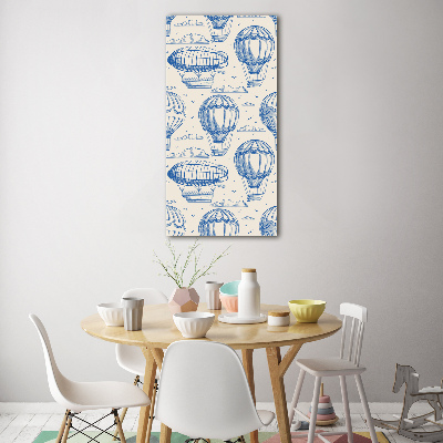Quadro acrilico verticale Dirigibili e mongolfiere