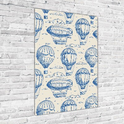 Quadro acrilico verticale Dirigibili e mongolfiere