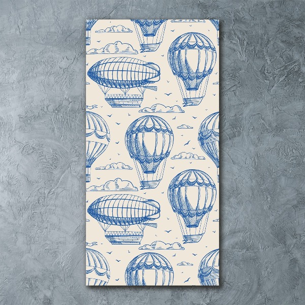 Quadro acrilico verticale Dirigibili e mongolfiere