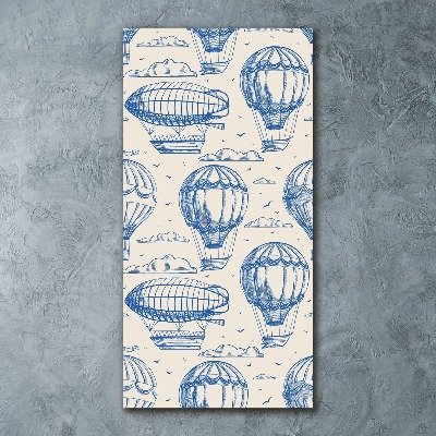 Quadro acrilico verticale Dirigibili e mongolfiere