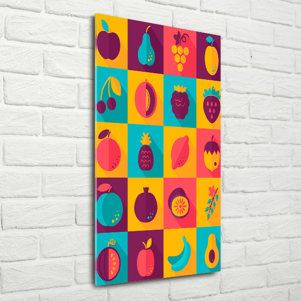 Quadro acrilico verticale Frutta