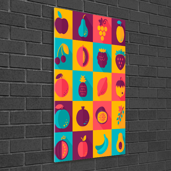 Quadro acrilico verticale Frutta
