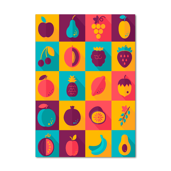 Quadro acrilico verticale Frutta