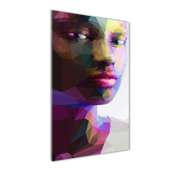 Quadro vetro acrilico verticale Donna astratta