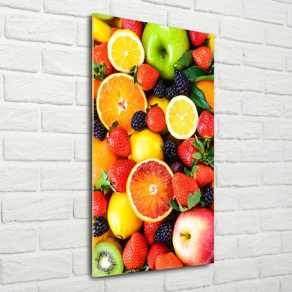 Quadro in vetro acrilico verticale Frutta