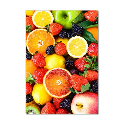 Quadro in vetro acrilico verticale Frutta