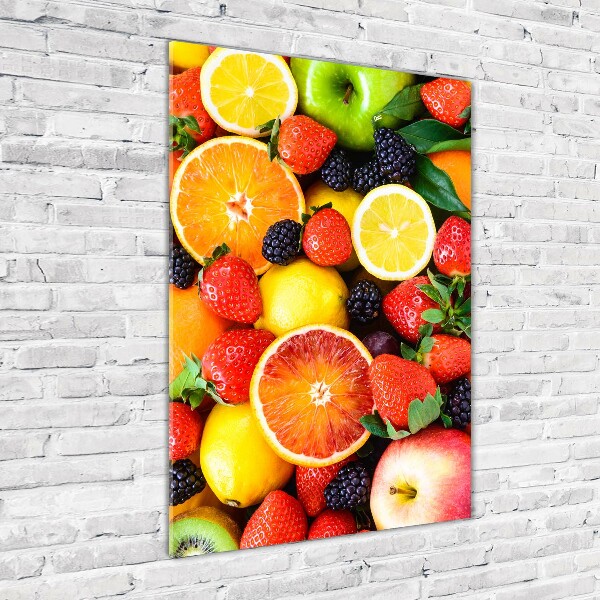Quadro in vetro acrilico verticale Frutta