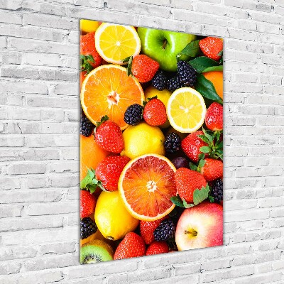 Quadro in vetro acrilico verticale Frutta