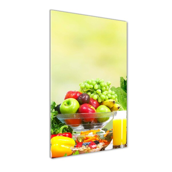 Quadro acrilico verticale Verdura e frutta