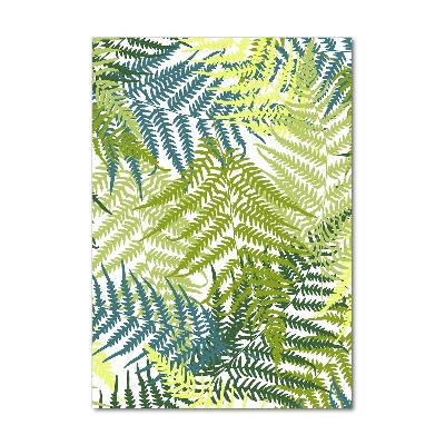 Quadro vetro acrilico verticale Foglie di felce