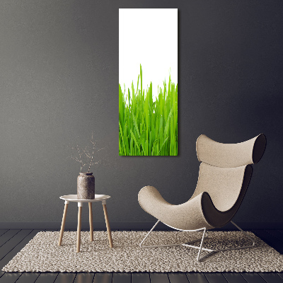 Quadro in vetro acrilico verticale Erba verde