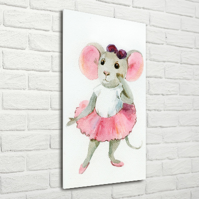 Quadro vetro acrilico verticale Topolino Ballerina