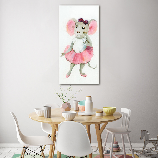 Quadro vetro acrilico verticale Topolino Ballerina