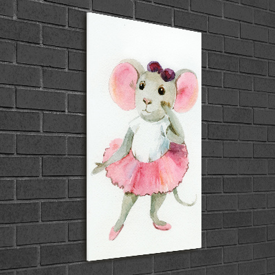 Quadro vetro acrilico verticale Topolino Ballerina