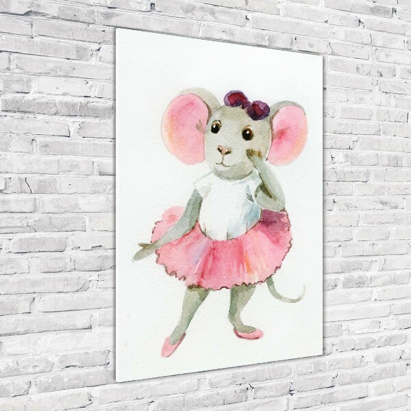 Quadro vetro acrilico verticale Topolino Ballerina