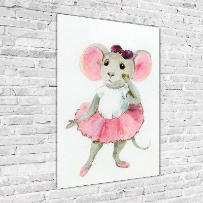 Quadro vetro acrilico verticale Topolino Ballerina