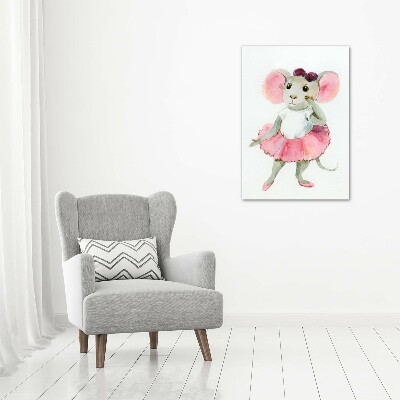 Quadro vetro acrilico verticale Topolino Ballerina