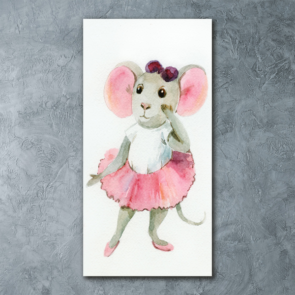 Quadro vetro acrilico verticale Topolino Ballerina