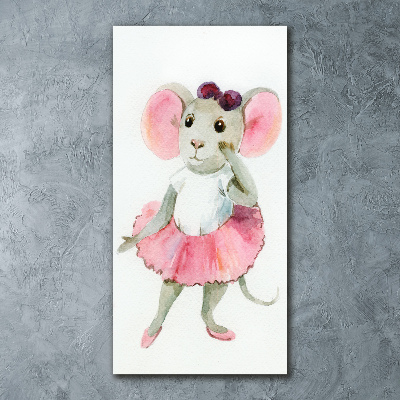 Quadro vetro acrilico verticale Topolino Ballerina