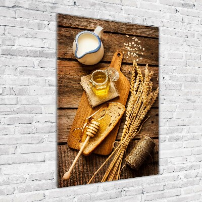 Quadro in vetro acrilico verticale Colazione