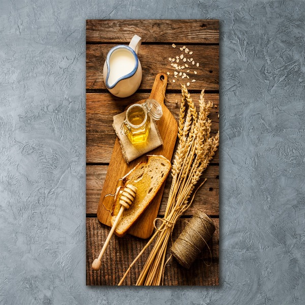 Quadro in vetro acrilico verticale Colazione