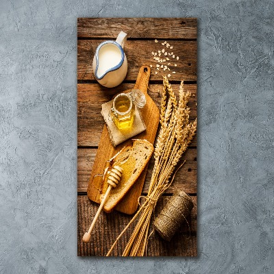 Quadro in vetro acrilico verticale Colazione