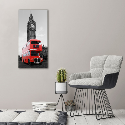 Quadro in vetro acrilico verticale Autobus di Londra