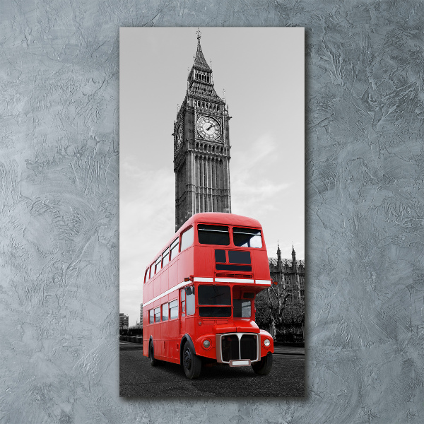 Quadro in vetro acrilico verticale Autobus di Londra