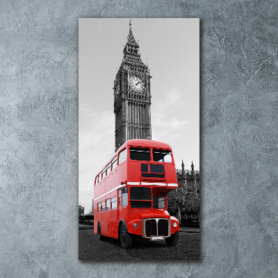 Quadro in vetro acrilico verticale Autobus di Londra