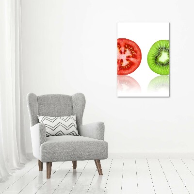 Quadro acrilico verticale Frutta e verdura