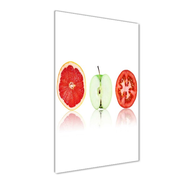 Quadro acrilico verticale Frutta e verdura