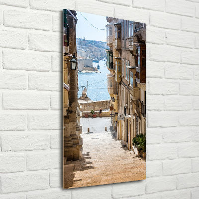 Quadro vetro acrilico verticale Le strade di Malta