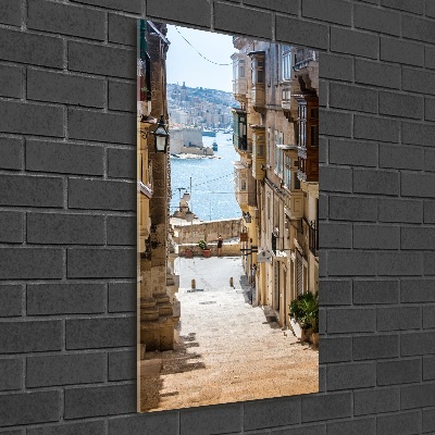 Quadro vetro acrilico verticale Le strade di Malta