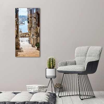 Quadro vetro acrilico verticale Le strade di Malta