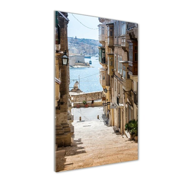 Quadro vetro acrilico verticale Le strade di Malta