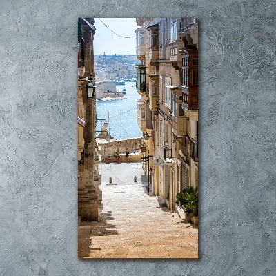 Quadro vetro acrilico verticale Le strade di Malta