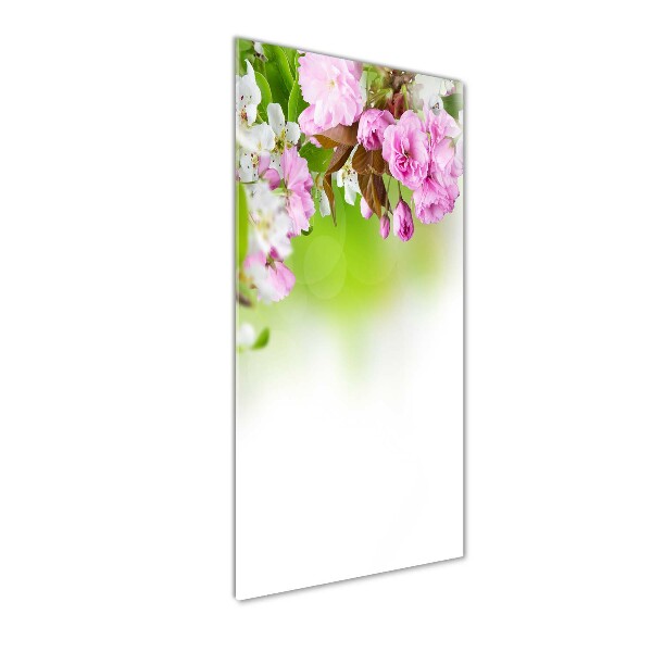 Quadro vetro acrilico verticale Fiori primaverili