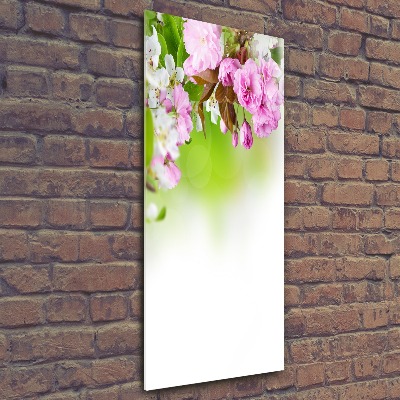 Quadro vetro acrilico verticale Fiori primaverili