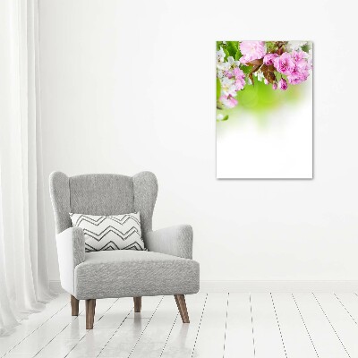 Quadro vetro acrilico verticale Fiori primaverili